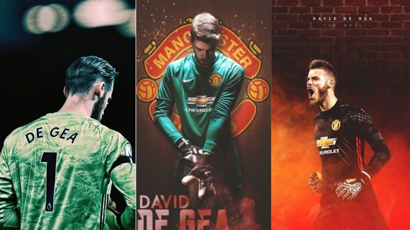 Hình nền David De Gea ngầu với những biểu cảm và tư thế đặc biệt, lý tưởng cho các fan.